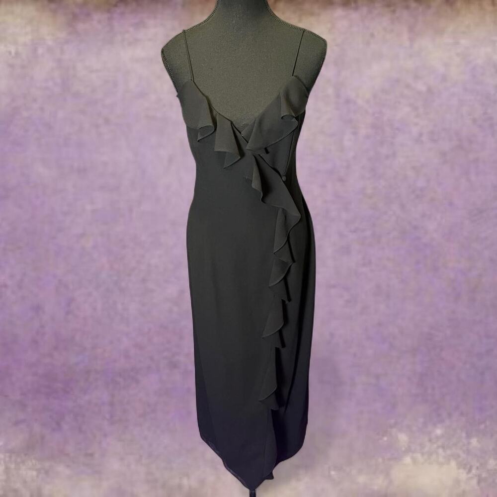 Black sleeveless papell boutique dress